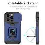 Phone Case for iPhone Slide Camera Card Holder Heavy Protective Ring Magnetic Kickstand Armor Cover - Image 2