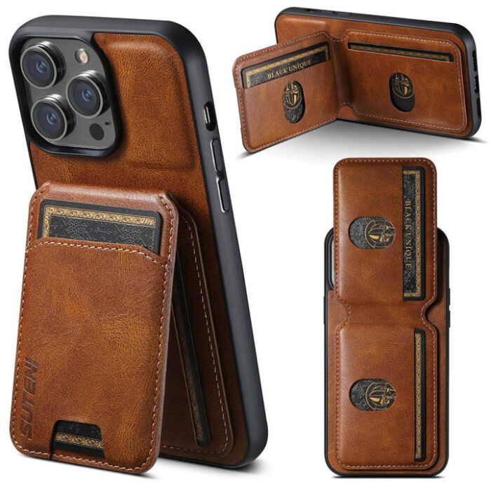Business Folding Holder Wallet Leather Mobile Phone Case - Image 1