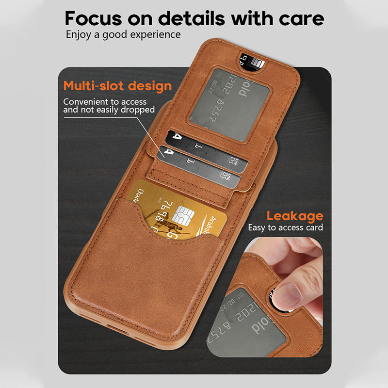 Luxury Wallet PU Leather Cell Phone Case for iPhone