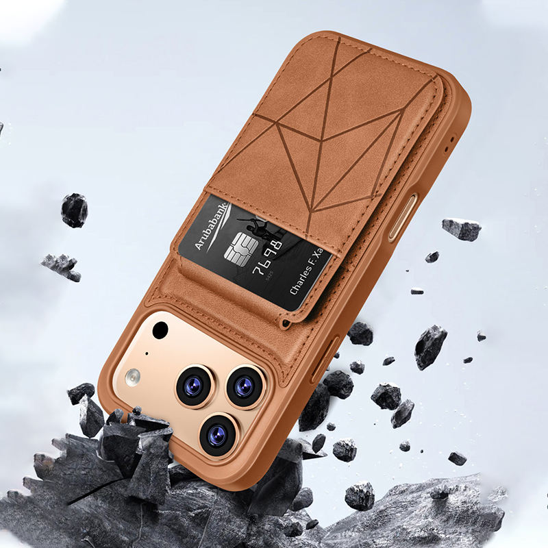 Luxury Wallet PU Leather Cell Phone Case for iPhone