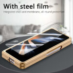Protective Leather Case with Litchi Pattern Electroplated Shell Film Phone Case - Image 3