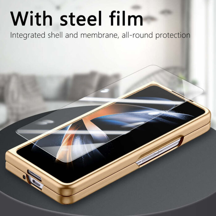 Protective Leather Case with Litchi Pattern Electroplated Shell Film Phone Case - Image 3