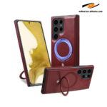 Luxury PU Leather Holder Magnetic Phone Case for Samsung - Image 4