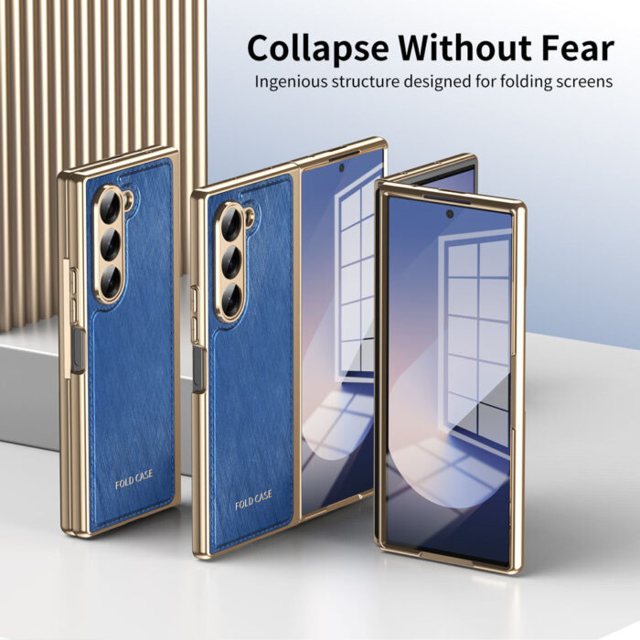 Premium PU Leather Phone Case for Samsung for Galaxy Z Fold - Image 2