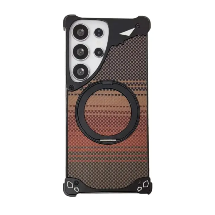 Luxury Carbon Fiber Texture Metal Phone Case for Samsung S26 Ultra - Image 7