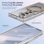 High Quality Magnetic Rotating Stand Clear Case for Samsung Z Fold - Image 4