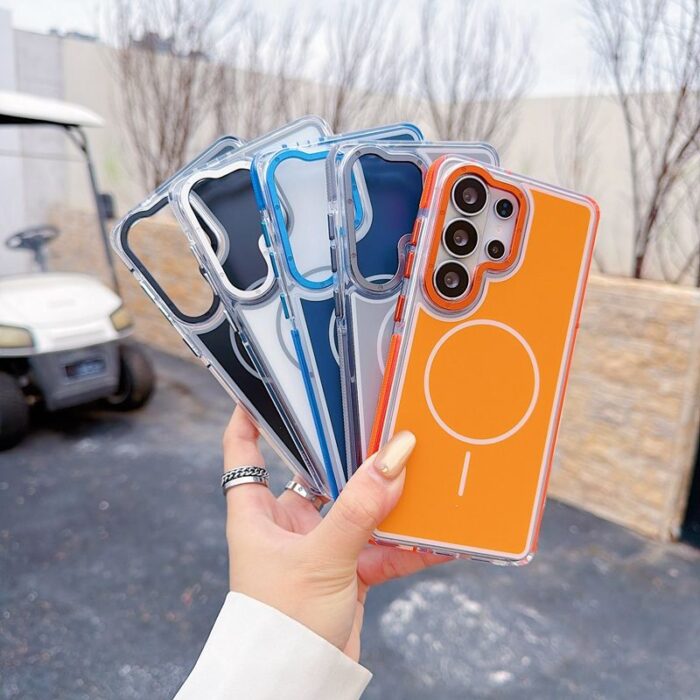 Shockproof Soft TPU Hard PC with Metal Camera Frame Phone Case with Magnetic Cover for Samsung Galaxy S26 Ultra - Image 6