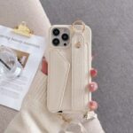 Crossbody Wrist Strap Wallet Leather Cover for iPhone - Image 3