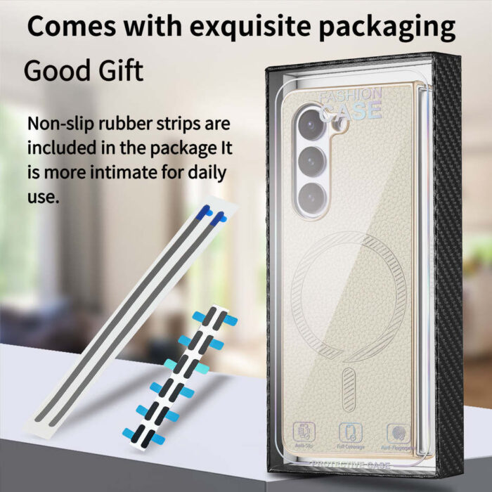 Protective Leather Case with Litchi Pattern Electroplated Shell Film Phone Case - Image 6