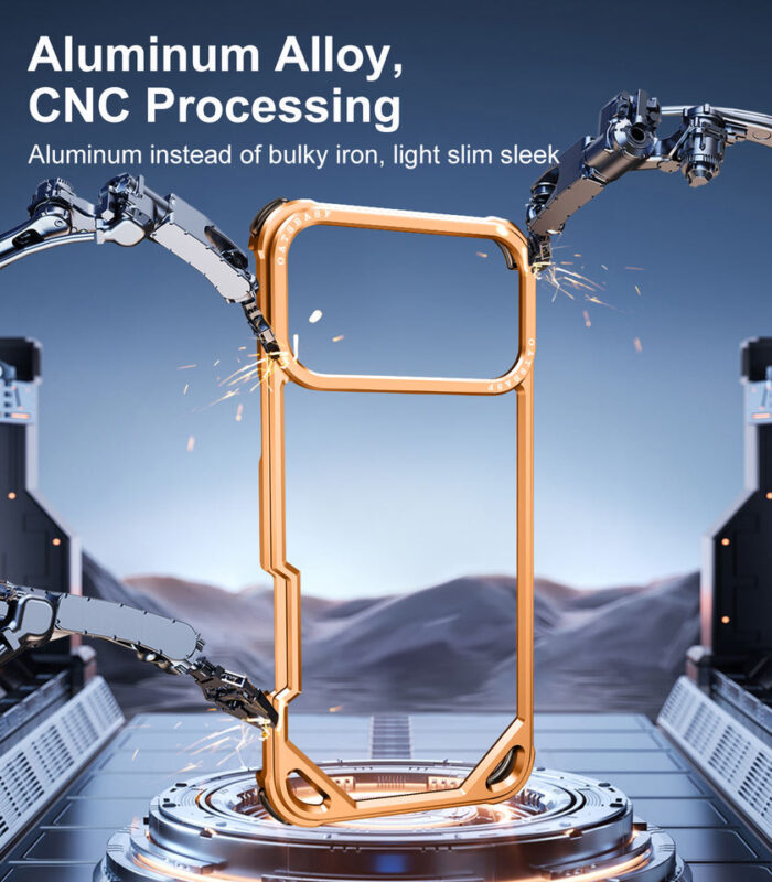 Metal Frame Phone Case with Magnetic Wireless Charging Compatibility, Shockproof Minimalist - Image 6