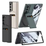 Credit Card Slot Holder Hinge Leather Case for Samsung Galaxy Z Fold - Image 7