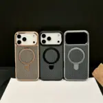 Carbon Fiber Magnetic Bracket Phone Case for iPhone - Image 7