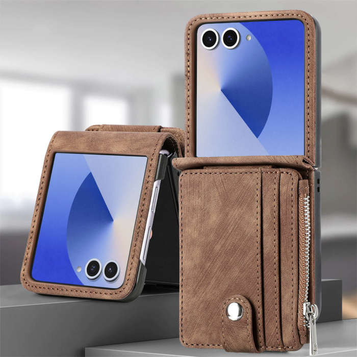 Detachable Card Holder Wallet Phone Case for Samsung Galaxy Z Flip - Image 6