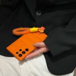 Puffer Soft TPU Phone Case for Samsung Furry Wrist Chain Strap Cover - Image 3