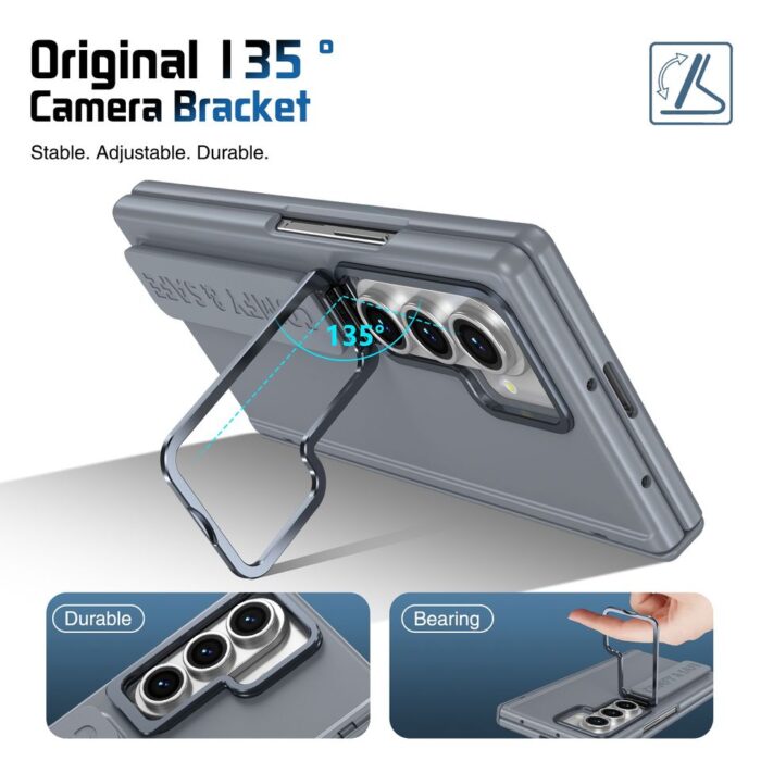 Shockproof 360 Full Cover with Screen Protector Camera Bracket Wristband Holder Phone Case - Image 5