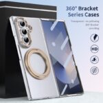 High Quality Magnetic Rotating Stand Clear Case for Samsung Z Fold - Image 5