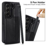 For Samsung Z Fold Mobile Phone case with Pen Pocket and Card Double Magnetic Buckle Protective Cover - Image 4
