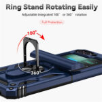 Rugged Armor Shockproof Mobile Phone Case Magnetic Ring Holder Cover for Samsung Galaxy Z Flip - Image 6