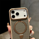 Carbon Fiber Magnetic Bracket Phone Case for iPhone - Image 5