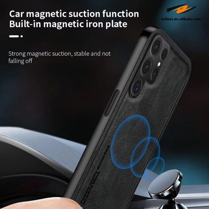 Magnetic Case  Luxury PU Leather Phone Cover - Image 4