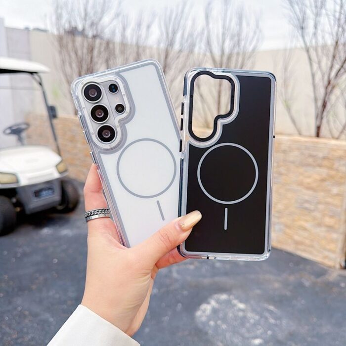 Shockproof Soft TPU Hard PC with Metal Camera Frame Phone Case with Magnetic Cover for Samsung Galaxy S26 Ultra - Image 5