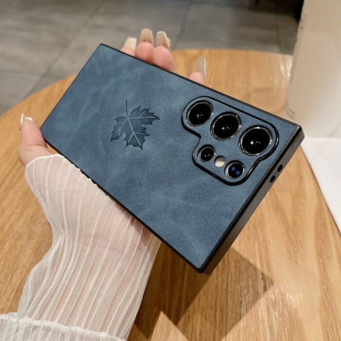 PU Leather Maple Leaf Pattern Shockproof Phone case - Image 6