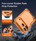 Metal Frame Phone Case with Magnetic Wireless Charging Compatibility, Shockproof Minimalist - Image 5