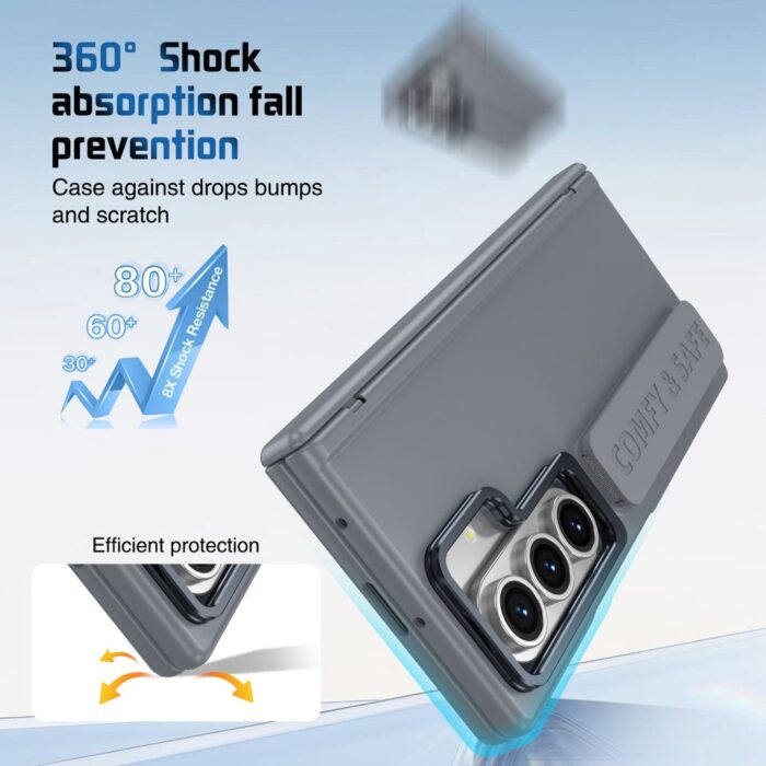 Shockproof 360 Full Cover with Screen Protector Camera Bracket Wristband Holder Phone Case - Image 2