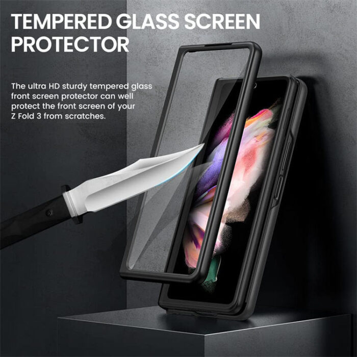 Multi-Function Lichee Pattern PU Leather Phone case for samsung Z Fold - Image 3