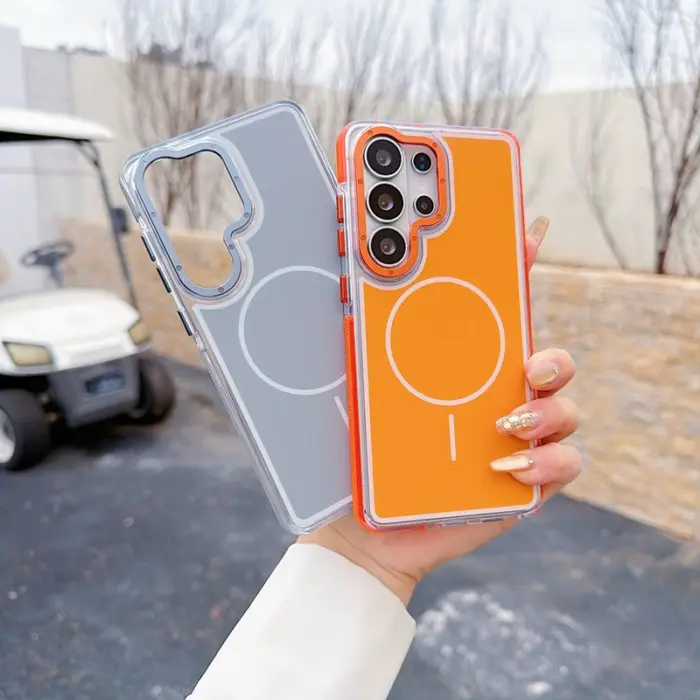 Shockproof Soft TPU Hard PC with Metal Camera Frame Phone Case with Magnetic Cover for Samsung Galaxy S26 Ultra - Image 7