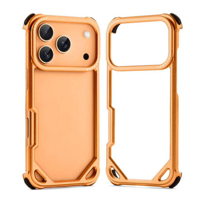 Metal Frame Phone Case with Magnetic Wireless Charging Compatibility, Shockproof Minimalist - Image 1