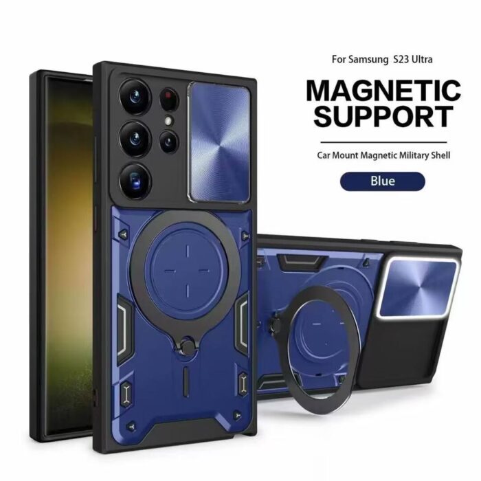 Camera Lens Protective Anti-drop Bracket Ring Magnetic Car Mount Phone Case - Image 6