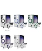 Transparent Back Plating Bumper Shockproof Wireless Charge Magnetic Car Mount Case