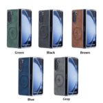 High Quality Plating Leather Magnetic Phone Case for Samsung Z Fold - Image 2