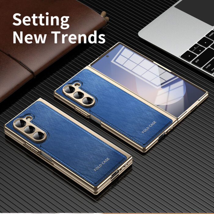 Premium PU Leather Phone Case for Samsung for Galaxy Z Fold - Image 3