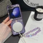 Luxury Glitter Phone Case With Crystal Bracelet for Samsung Z Flip - Image 5