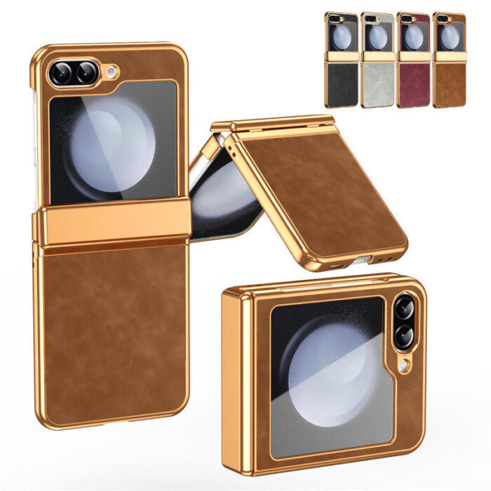 Luxury Retro Leather Hinge protection Full Body Shockproof Case - Image 1