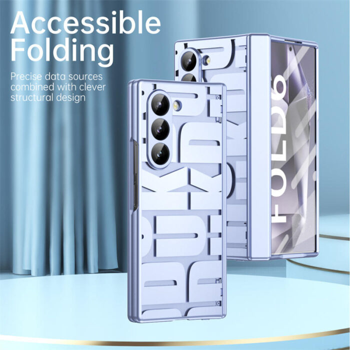 Luxury Plating Clear Hinge protector Full Body Cover Shockproof Case with Tempered Glass - Image 5