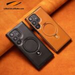 Luxury PU Leather Holder Magnetic Phone Case for Samsung