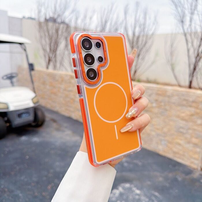 Shockproof Soft TPU Hard PC with Metal Camera Frame Phone Case with Magnetic Cover for Samsung Galaxy S26 Ultra - Image 4