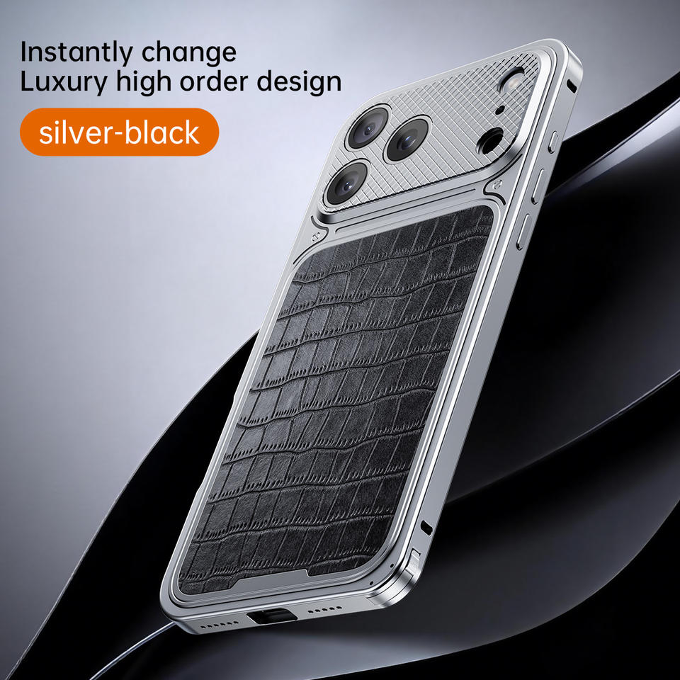 Leather Texture 360 Protection Camshield Business Mobile Phone Case
