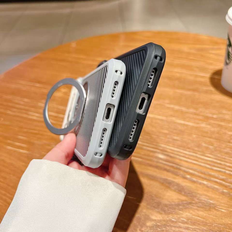 New Style Acrylic Luxury Design Magnetic Stand Shockproof Phone Case