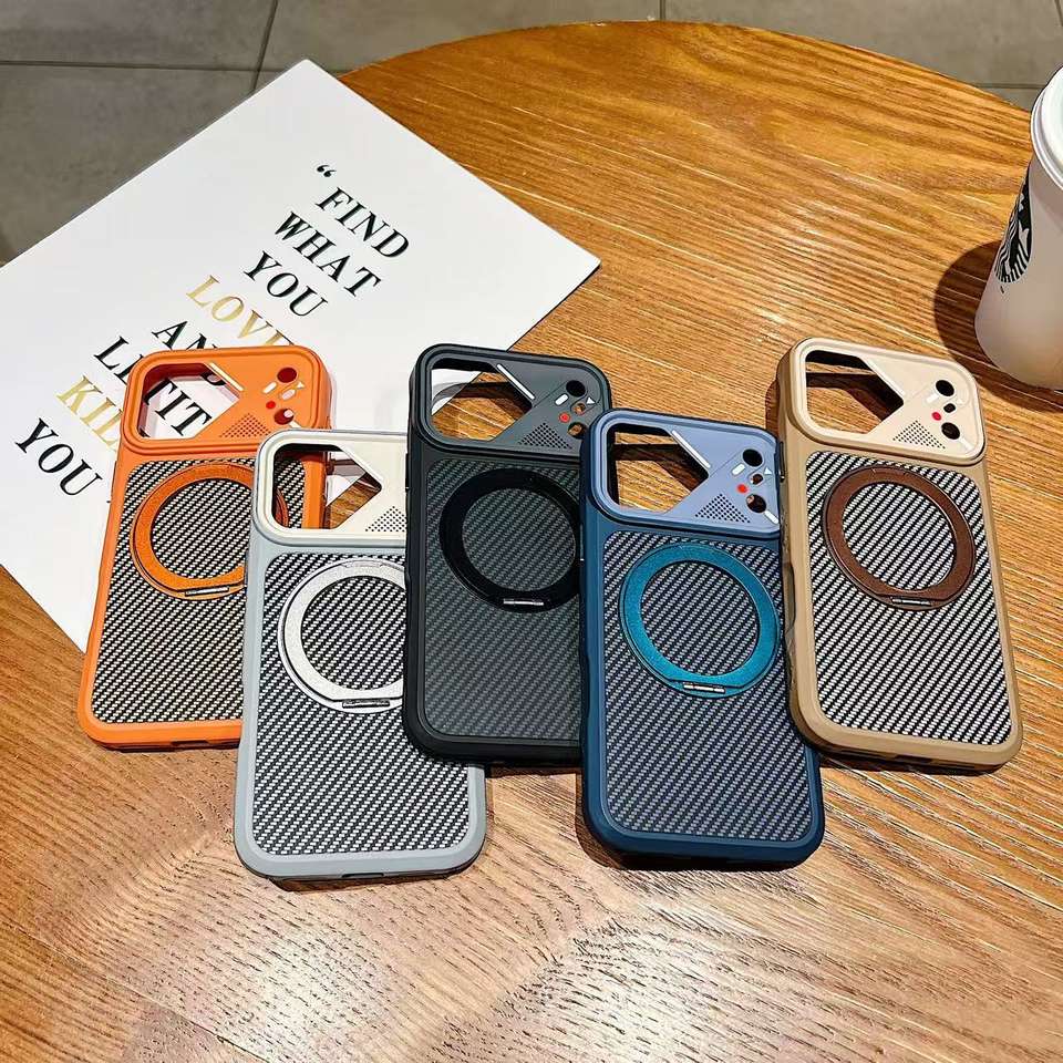 New Style Acrylic Luxury Design Magnetic Stand Shockproof Phone Case