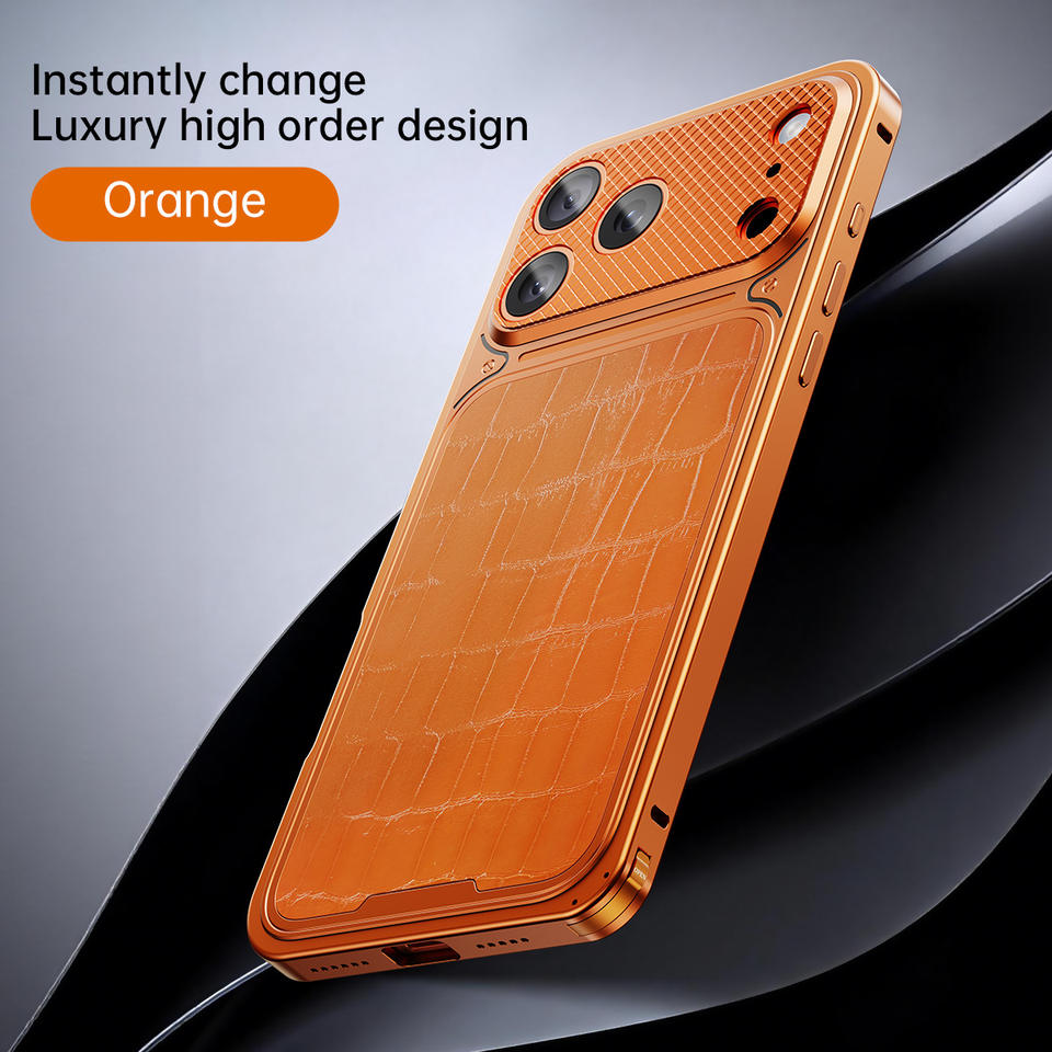 Leather Texture 360 Protection Camshield Business Mobile Phone Case