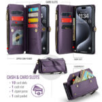 CaseMe Wireless Charge Mobile Phone Accessories RFID Wallet Cards Holder Pouch for iPhone Case - Image 3