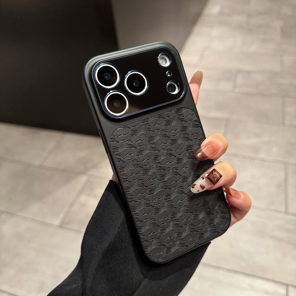 Luxury Leather Pattern Shockproof Full Cover Fine Hole Design Phone Case