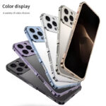 Aluminium Frame Metal Bumper Phone Case with Camera Protector Back Cover 4