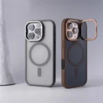 Luxury Alloy Lens Bracket Matte Bumper Wireless Charging Case for iPhone 6