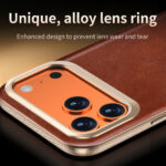 Luxury  Magnetic Case for Iphoe 17 Pro Max Phone Shockproof TPU+PU with Anti-Slip Edge Oil Wax Leather Design 2