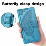 Women Butterfly Flower Embossed PU Leather Flip Folio Cover Protective Case Wallet 1